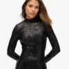 Backless Sequin Midi Dress