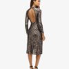Backless Sequin Midi Dress
