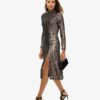 Backless Sequin Midi Dress
