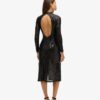 Backless Sequin Midi Dress