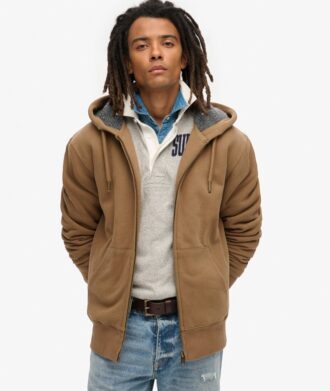 Borg Lined Zip Hoodie