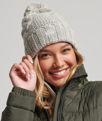 Cable Knit Bobble Beanie
