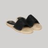 Canvas Espadrille Overlay Sliders