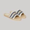 Canvas Espadrille Overlay Sliders