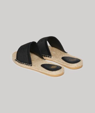 Canvas Espadrille Overlay Sliders