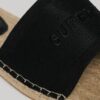Canvas Espadrille Overlay Sliders