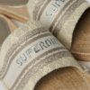 Canvas Espadrille Overlay Sliders