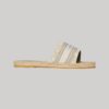 Canvas Espadrille Overlay Sliders