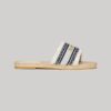 Canvas Espadrille Overlay Sliders