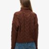 Chain Cable Knit Polo Jumper