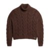 Chain Cable Knit Polo Jumper