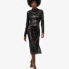 Chevron Open Back Midi Dress