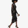 Chevron Open Back Midi Dress