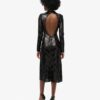 Chevron Open Back Midi Dress