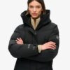 City Chevron Padded Longline Coat