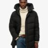City Chevron Padded Parka Coat