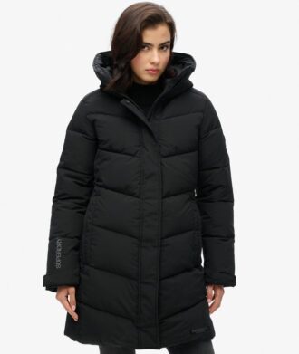 City Chevron Padded Parka Coat