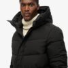 City Chevron Padded Parka Coat