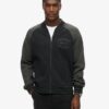 College Graphic Jersey Bomber Jacket