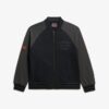 College Graphic Jersey Bomber Jacket