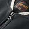 College Script Graphic Jersey Bomber Jacket
