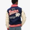College Varsity Patched Bomber Jacket