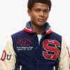 College Varsity Patched Bomber Jacket