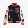 College Varsity Patched Bomber Jacket