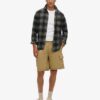 Contrast Stitch Cargo Shorts