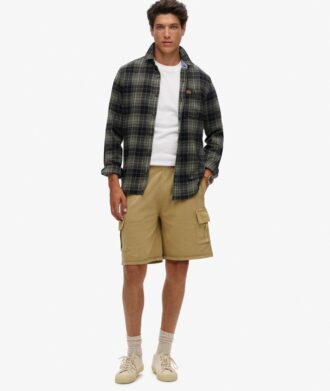 Contrast Stitch Cargo Shorts