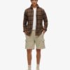 Contrast Stitch Cargo Shorts