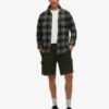 Contrast Stitch Cargo Shorts