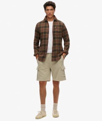 Contrast Stitch Cargo Shorts