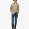 Contrast Stitch Half Zip Sweatshirt