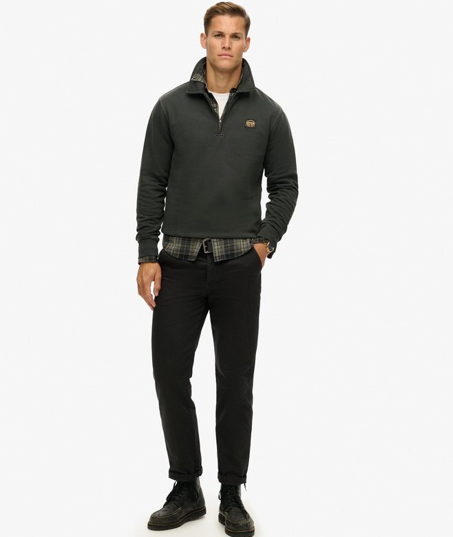 Contrast Stitch Half Zip Sweatshirt Contrast Stitch Half Zip Sweatshirt