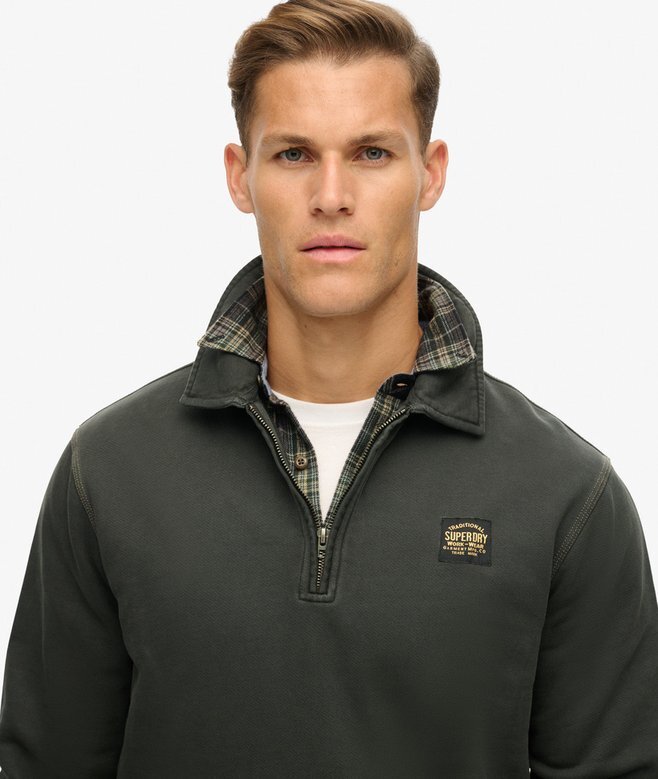Contrast Stitch Half Zip Sweatshirt Contrast Stitch Half Zip Sweatshirt