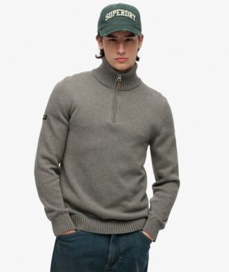 Cotton Classics Half-Zip Knitted Jumper