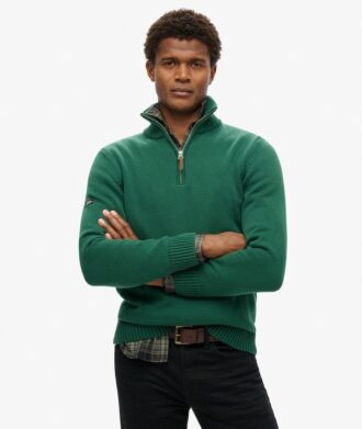 Cotton Classics Half-Zip Knitted Jumper