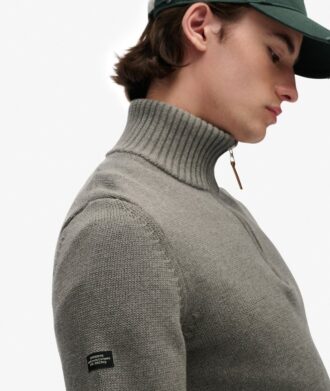 Cotton Classics Half-Zip Knitted Jumper