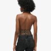 Cowl Halter Neck Sequin Top