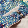 Cowl Neck Halter Sequin Top