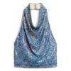 Cowl Neck Halter Sequin Top