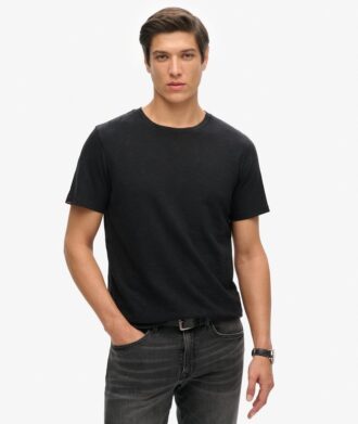 Crew Neck Slub Short Sleeved T-Shirt