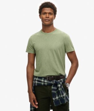 Crew Neck Slub Short Sleeved T-Shirt