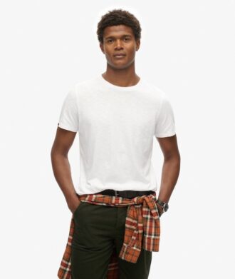 Crew Neck Slub Short Sleeved T-Shirt