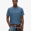 Crew Neck Slub Short Sleeved T-Shirt