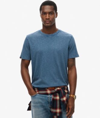 Crew Neck Slub Short Sleeved T-Shirt