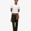 Crew Neck Slub Short Sleeved T-Shirt