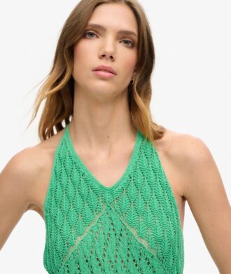 Crochet Halter Maxi Dress