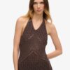Crochet Halter Maxi Dress